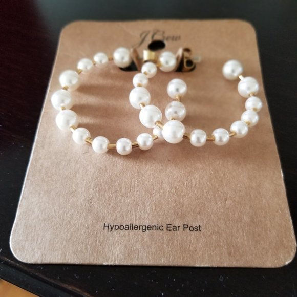 Jcrew Beaded Hoop Earnings - - Picture 3 of 3